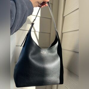 Kate Spade Black Leather Hobo Bag